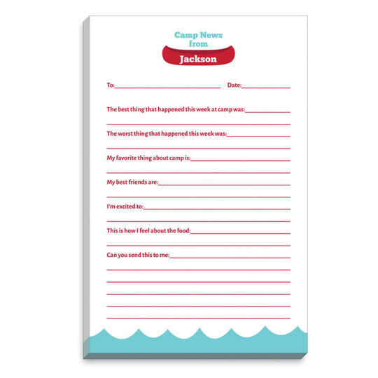 Red Canoe Fill In Camp Notepads